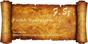 Focht Szalviusz névjegykártya